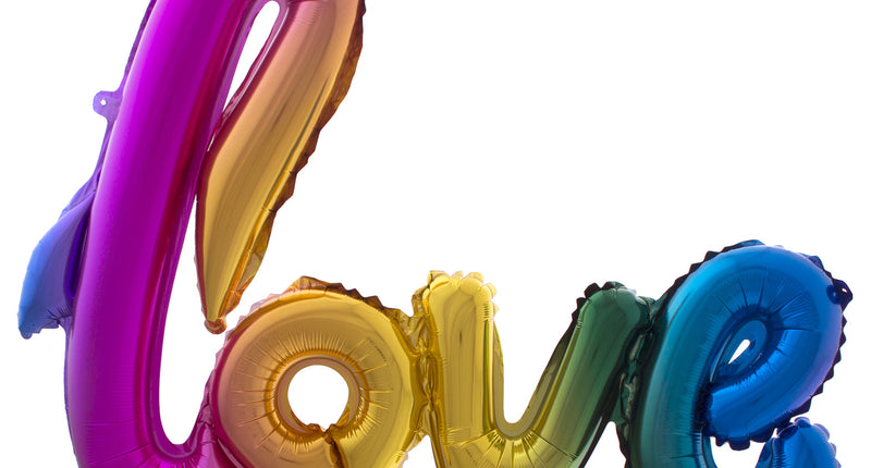 Funny Fashion Folie ballon LOVE vrolijk gekleurd