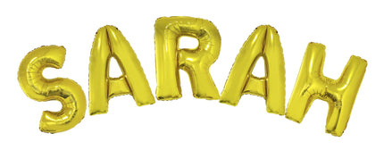 Funny Fashion Folie ballon set gouden letters Sarah