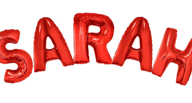 Funny Fashion Folie ballon set rode letters Sarah