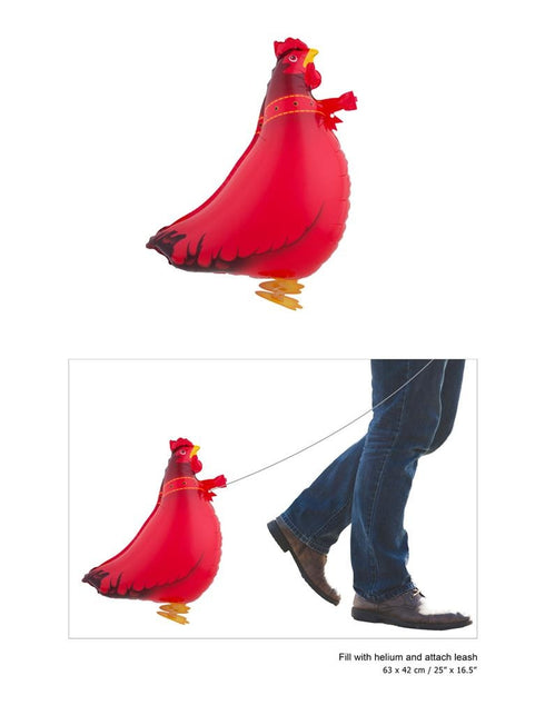 Funny Fashion Folie ballon wandelend haantje