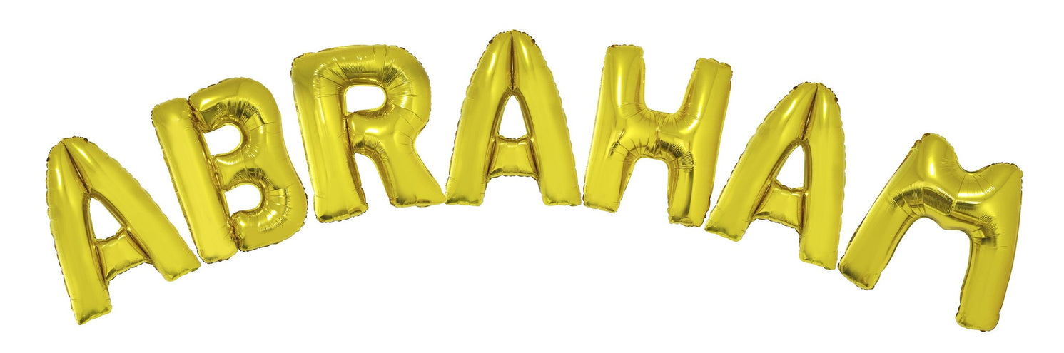 Funny Fashion Folie letter ballon set Abraham in goud