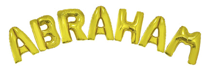 Funny Fashion Folie letter ballon set Abraham in goud