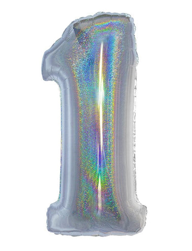 Funny Fashion Folieballon 102 cm glitter zilver