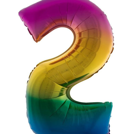 Funny Fashion Folieballon 102 cm regenboog