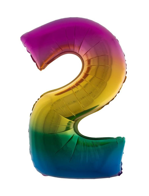 Funny Fashion Folieballon 102 cm regenboog