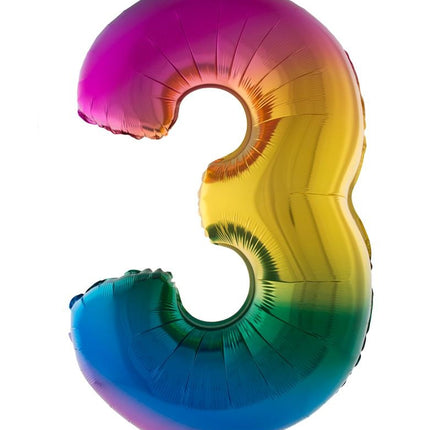 Funny Fashion Folieballon 102 cm regenboog