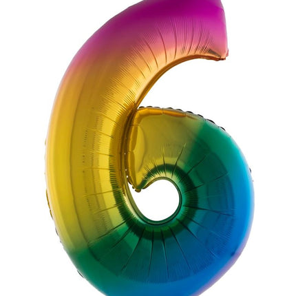 Funny Fashion Folieballon 102 cm regenboog