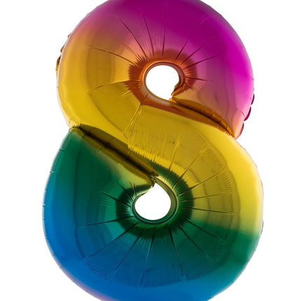 Funny Fashion Folieballon 102 cm regenboog