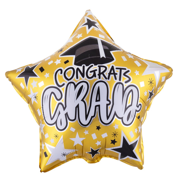 Funny Fashion Folieballon 18" Congrats grad star Afgestudeerd