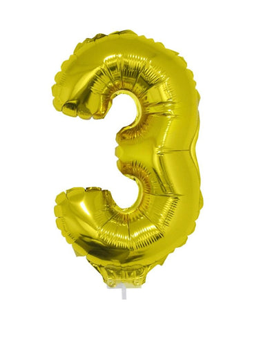 Funny Fashion Folieballon 41 cm goud op stokje