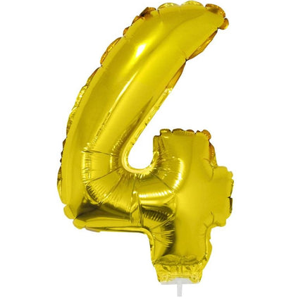 Funny Fashion Folieballon 41 cm goud op stokje