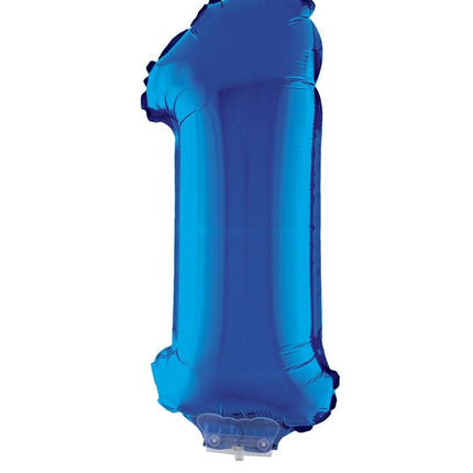 Funny Fashion Folieballon 41 cm op stokje blauw