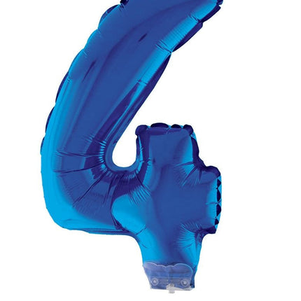 Funny Fashion Folieballon 41 cm op stokje blauw