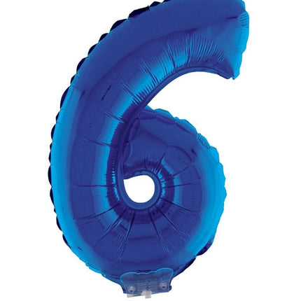 Funny Fashion Folieballon 41 cm op stokje blauw