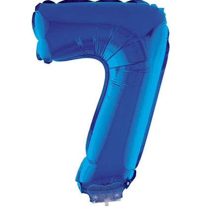 Funny Fashion Folieballon 41 cm op stokje blauw