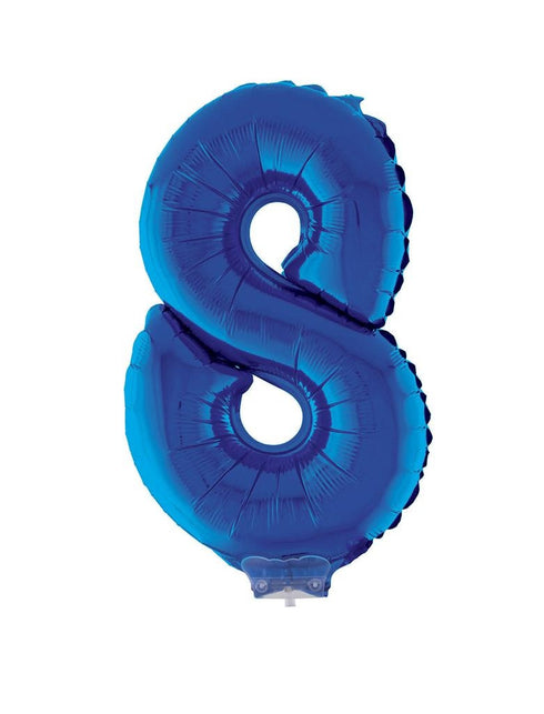 Funny Fashion Folieballon 41 cm op stokje blauw
