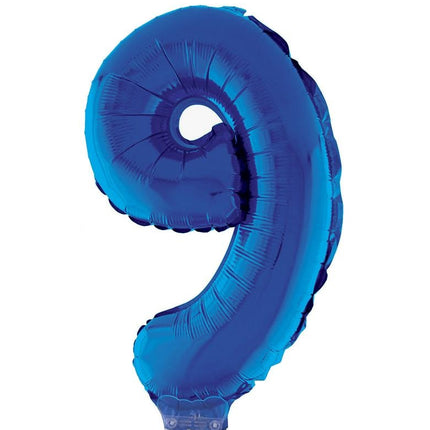 Funny Fashion Folieballon 41 cm op stokje blauw