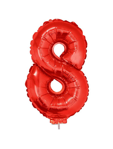 Funny Fashion Folieballon 41 cm op stokje rood