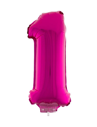 Funny Fashion Folieballon 41 cm op stokje roze