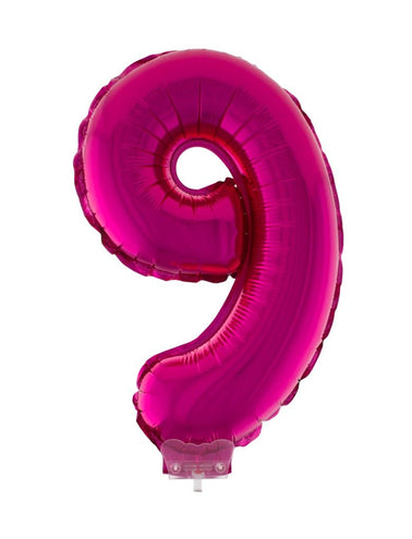Funny Fashion Folieballon 41 cm op stokje roze