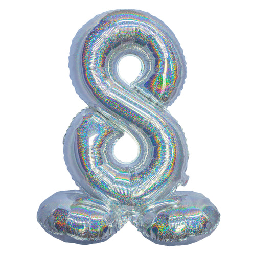 Funny Fashion Folieballon 82 cm glitter zilver