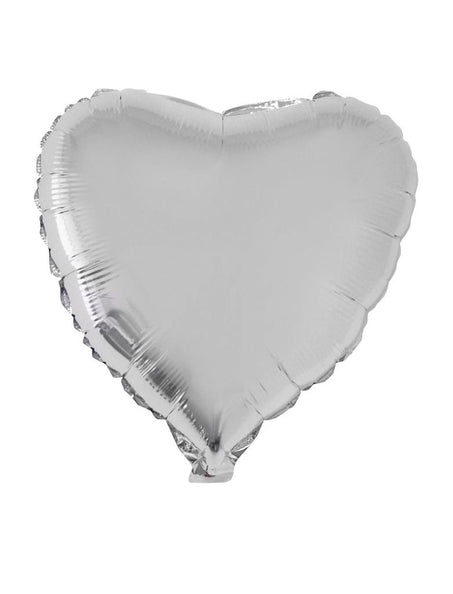 Funny Fashion Folieballon hart zilver