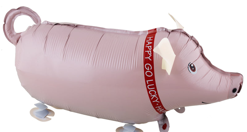 Funny Fashion Folieballon wandelend varken