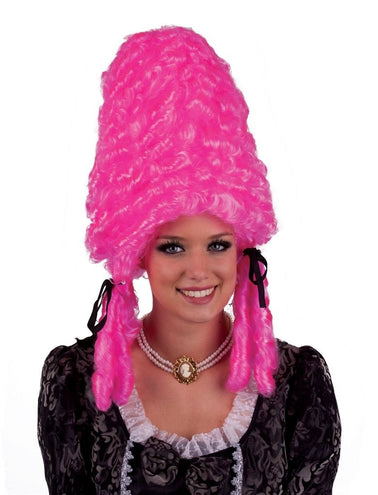 Funny Fashion Frans hof pruik Pompadour roze