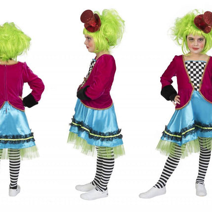 Funny Fashion Gek Mad Hatter pak meisje
