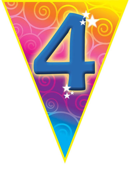 Funny Fashion Gekleurde vlaggenlijn  4 jaar 5mtr.