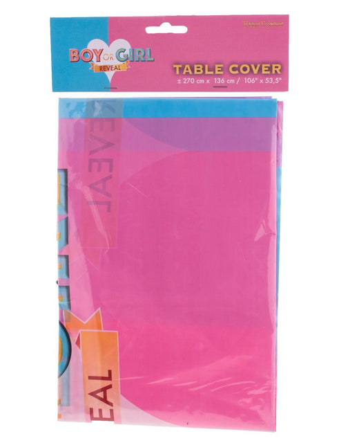 Funny Fashion Gender Reveal tafelkleed  270x136cm baby shower