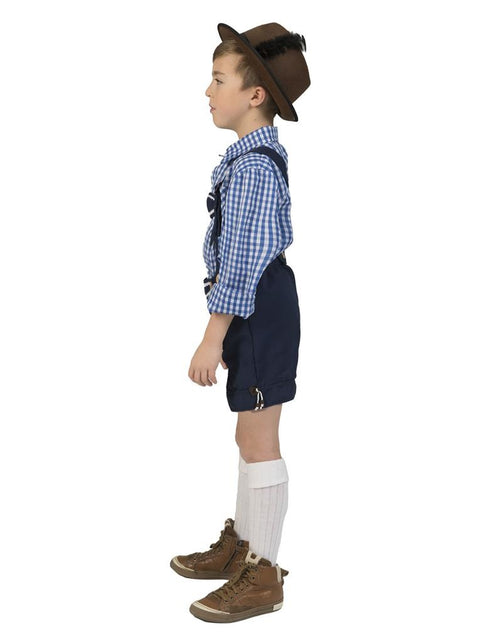 Funny Fashion Geruite Beierse blouse kinderen