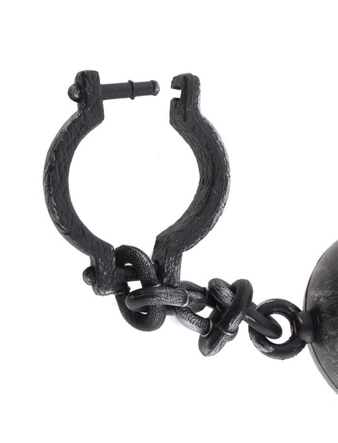 Funny Fashion Gevangene jumbo bal met ketting 55 cm