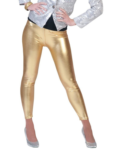 Funny Fashion Gouden glanzende legging