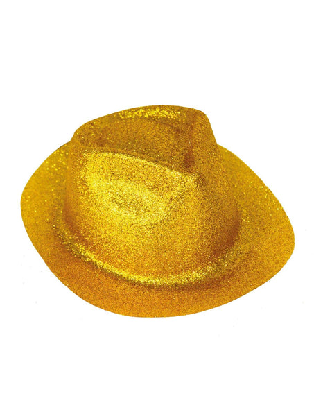 Funny Fashion Gouden gleufhoed met glitters