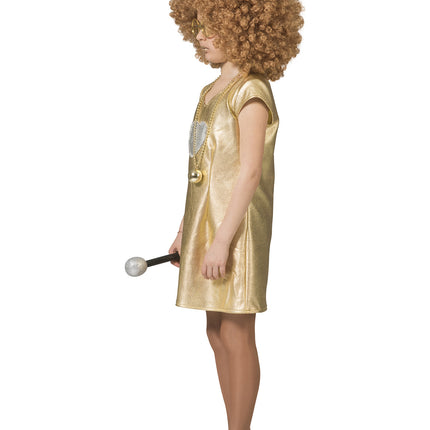 Funny Fashion Gouden jurkje Tess meiden