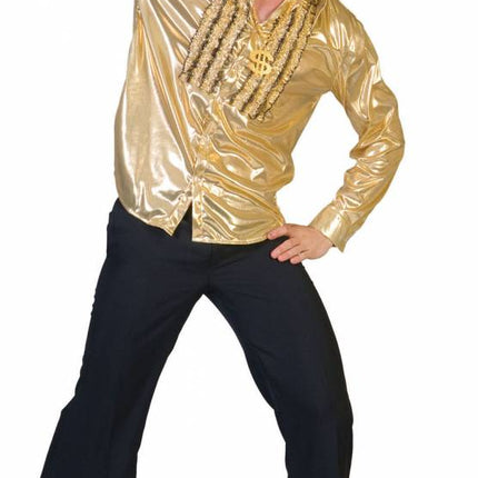 Funny Fashion Gouden party shirts met glitter