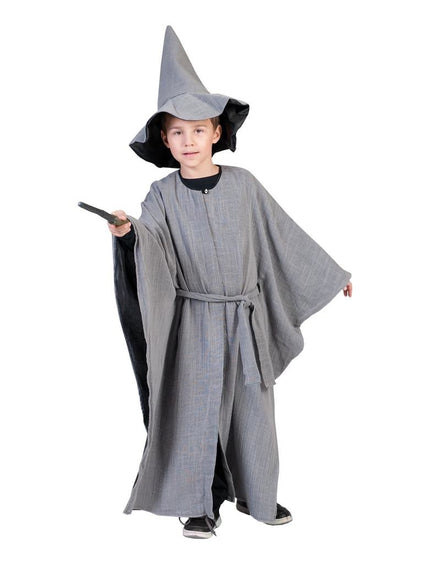 Funny Fashion Grijze tovenaarspakken voor kinderen