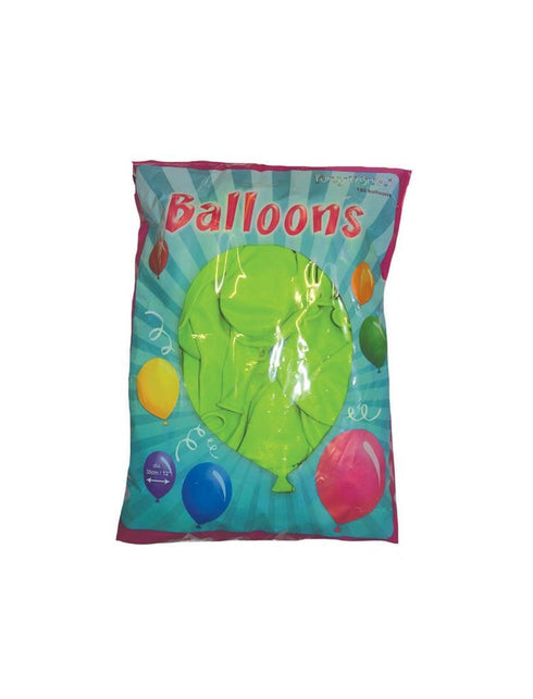 Funny Fashion Groene latex ballonnen 100st.