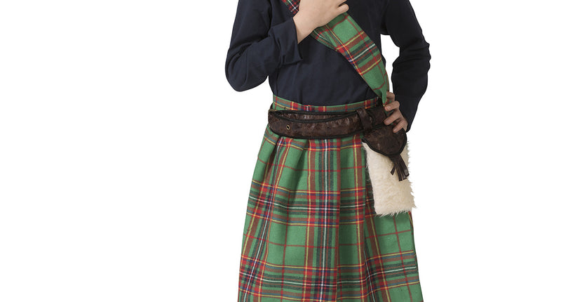 Funny Fashion Groene Schotse kilt kinderen