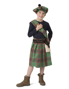 Funny Fashion Groene Schotse kilt kinderen