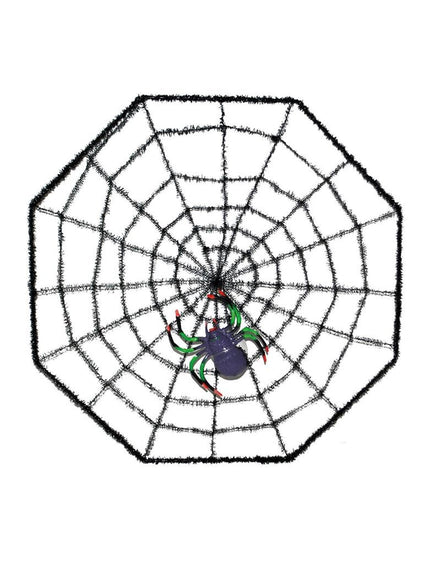 Funny Fashion Groot spinnenweb met spin