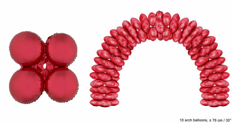 Funny Fashion Grote ballonboog folieballonen Rood