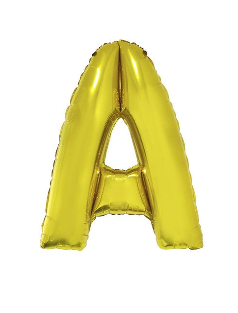 Funny Fashion Grote folie ballon letter A Goud