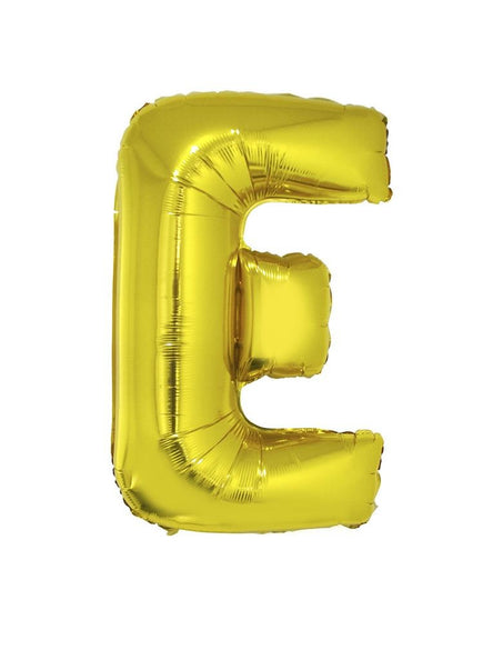 Funny Fashion Grote folie ballon letter E Goud