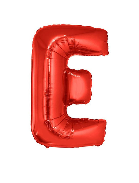 Funny Fashion Grote folie ballon letter E Rood