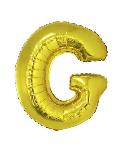 Funny Fashion Grote folie ballon letter G Goud