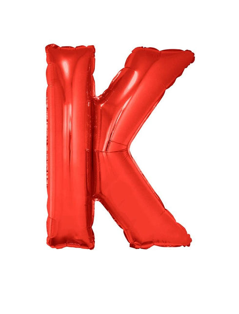 Funny Fashion Grote folie ballon letter K Rood
