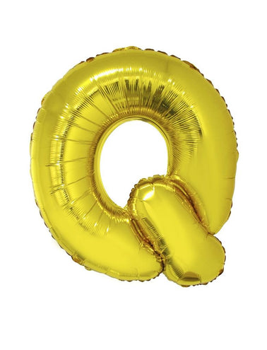 Funny Fashion Grote folie ballon letter Q Goud
