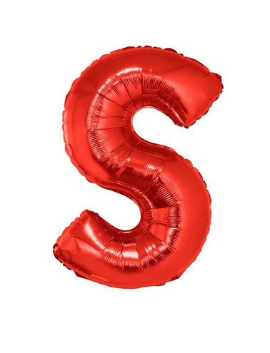 Funny Fashion Grote folie ballon letter S Rood